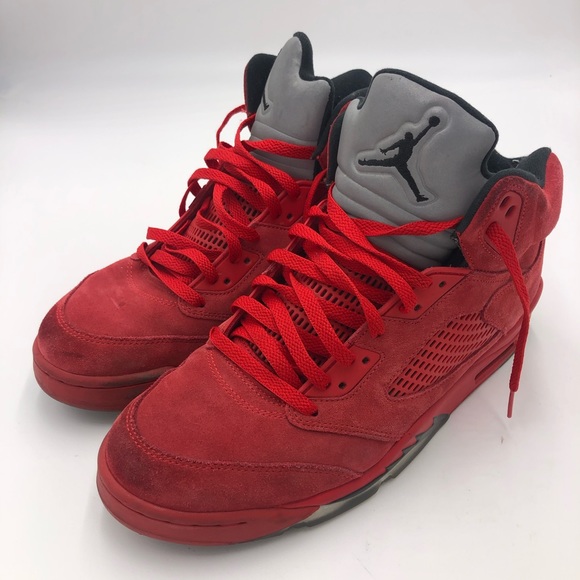 Air Jordan 5 Red Sued size 11.5 - Picture 2 of 5